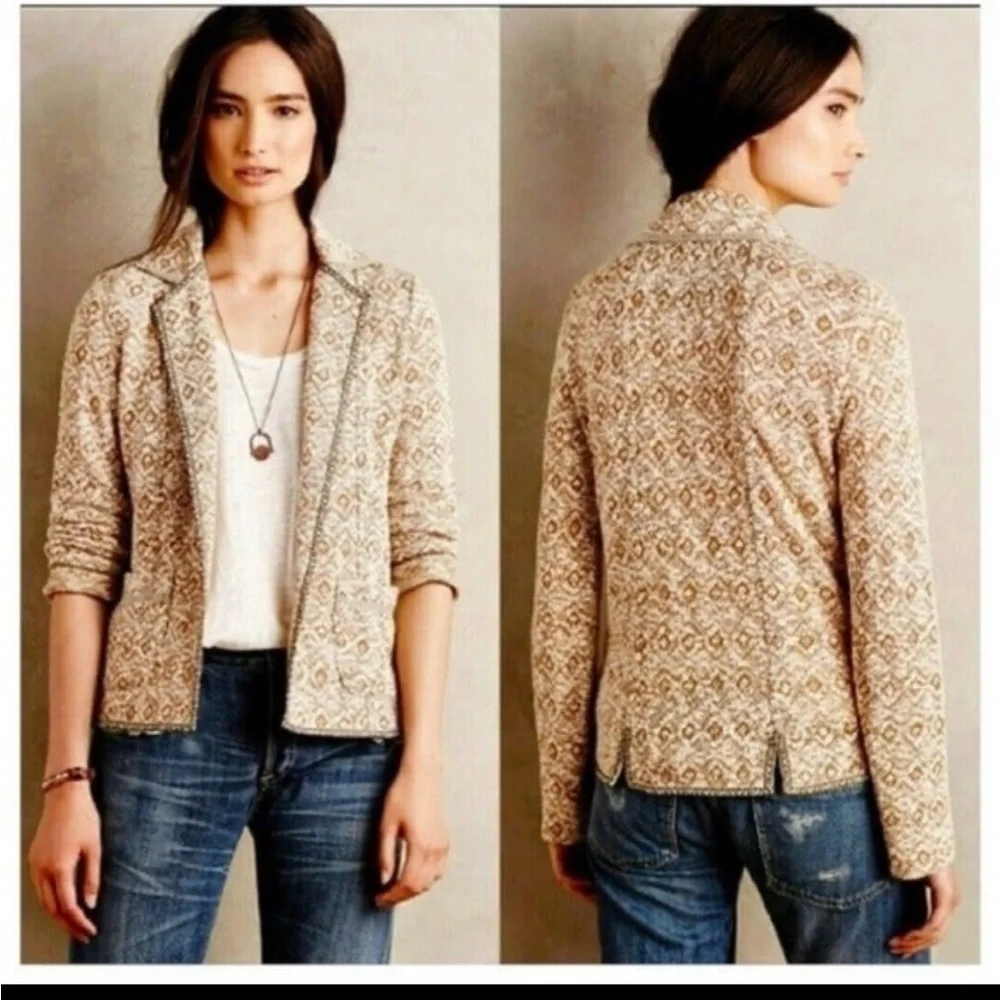 ANTHROPOLOGIE SATURDAY SUNDAY Paracas Knit Blazer Size M